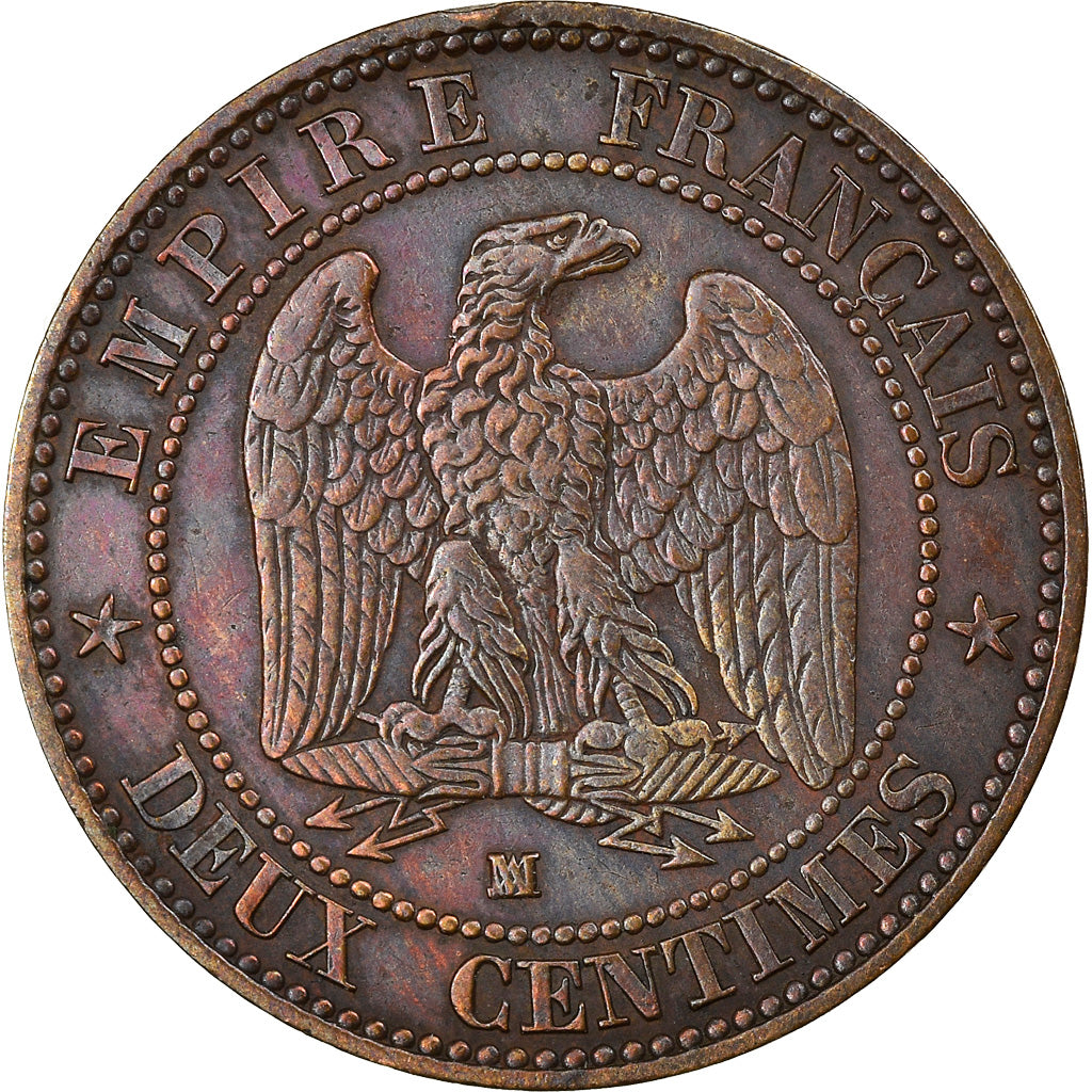 Monnaie, France, Napoleon III, Napoléon III, 2 Centimes, 1856, Marseille, TTB