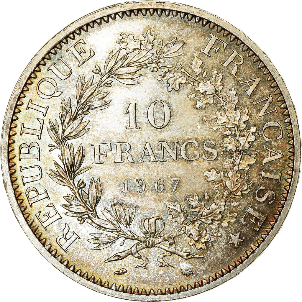 Coin, France, Hercule, 10 Francs, 1967, Paris, MS(64), Silver, KM:932