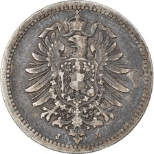 Münze, GERMANY - EMPIRE, Wilhelm I, 50 Pfennig, 1876, Hambourg, SGE+, Silber