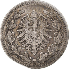 Monnaie, GERMANY - EMPIRE, Wilhelm I, 50 Pfennig, 1877, Muldenhütten, TB