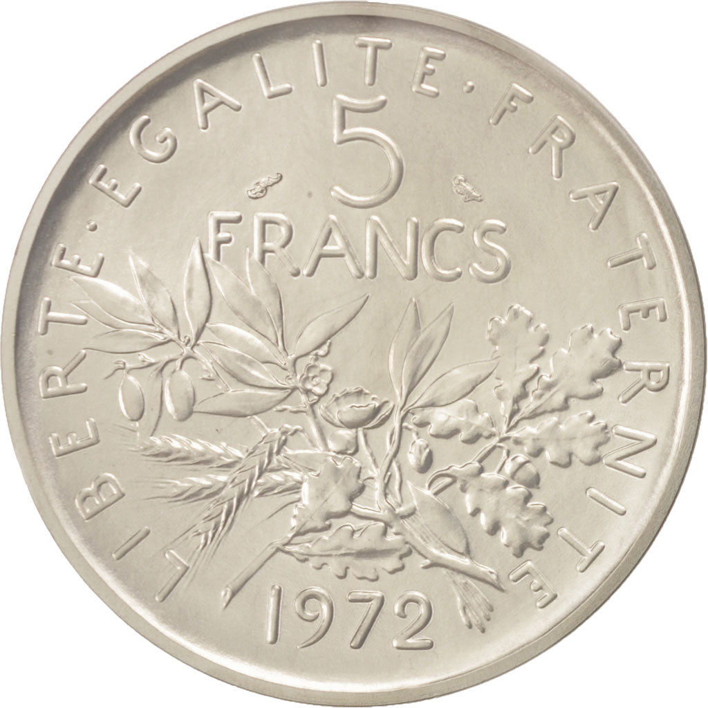 Monnaie, France, 5 Francs, 1972, FDC, Nickel Clad Copper-Nickel, KM:P455