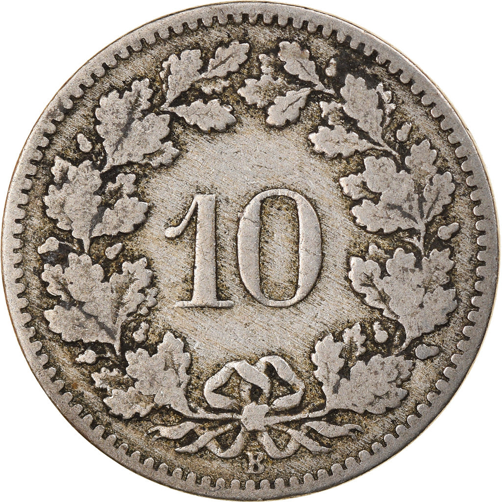 Monnaie, Suisse, 10 Rappen, 1883, Bern, TB+, Copper-nickel, KM:27