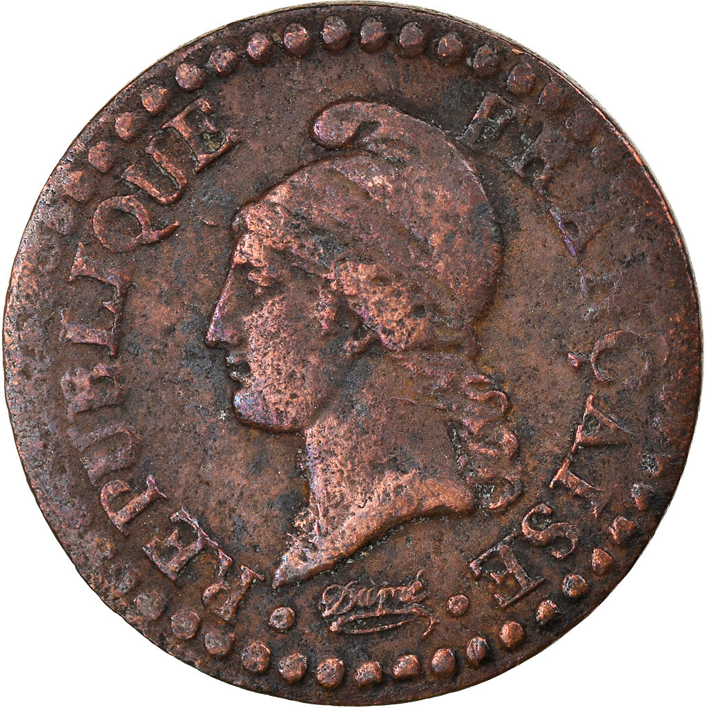 Coin, France, Dupré, Centime, AN 7, Paris, VF(30-35), Bronze, KM:646