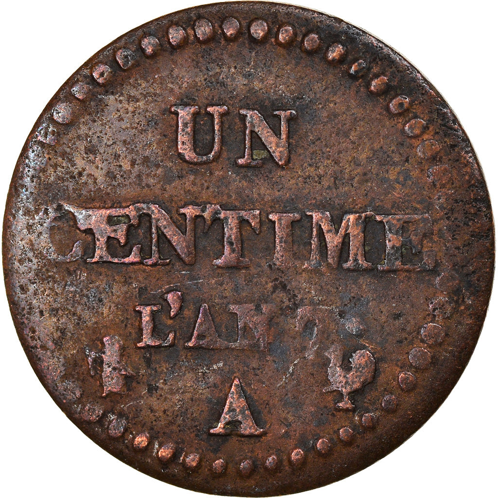 Coin, France, Dupré, Centime, AN 7, Paris, VF(30-35), Bronze, KM:646