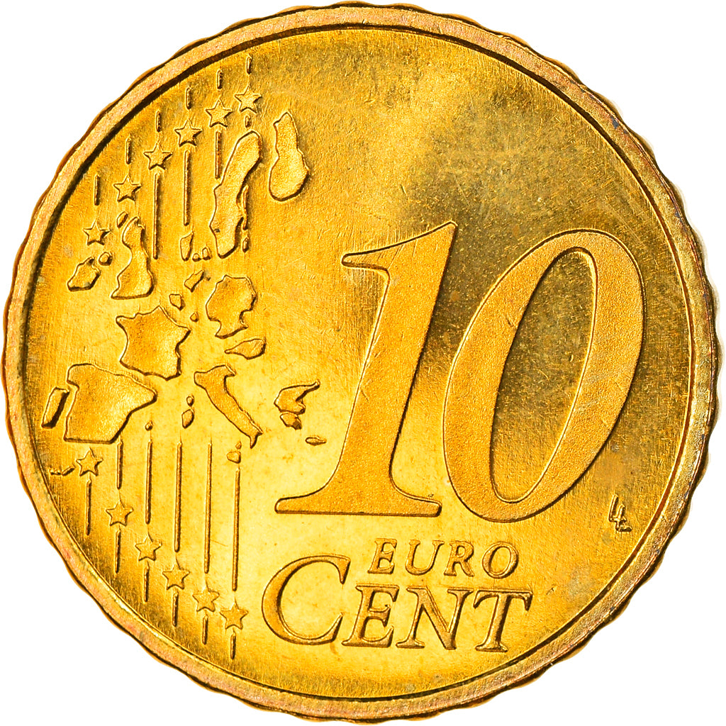 Pays-Bas, 10 Euro Cent, 2000, Utrecht, SPL, Laiton, KM:237