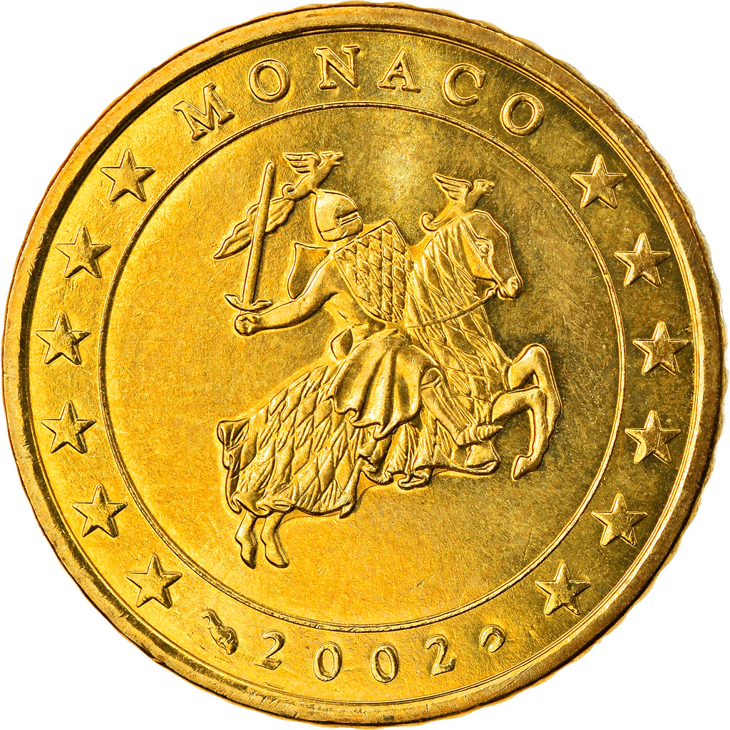 Monaco, 50 Euro Cent, 2002, Paris, SPL, Ottone, KM:172