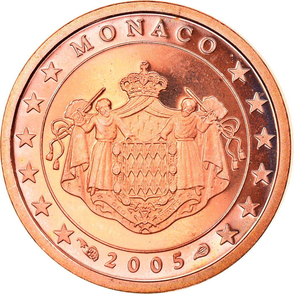 Monaco, Euro Cent, 2005, Paris, Proof, MS(63), Copper Plated Steel, KM:167