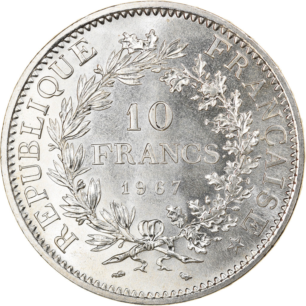 Moneta, Francja, Hercule, 10 Francs, 1967, Paris, AU(55-58), Srebro, KM:932