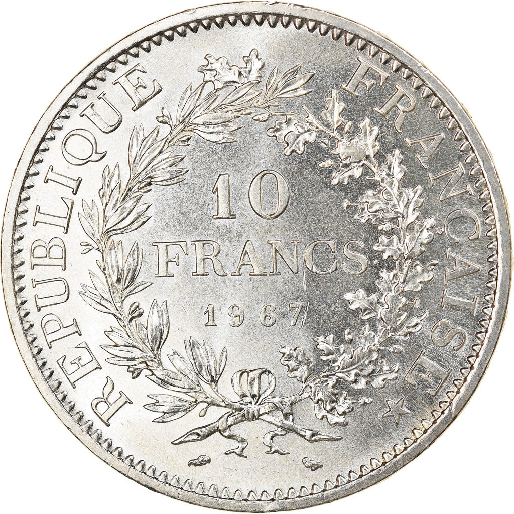 Moneta, Francia, Hercule, 10 Francs, 1967, Paris, SPL, Argento, KM:932