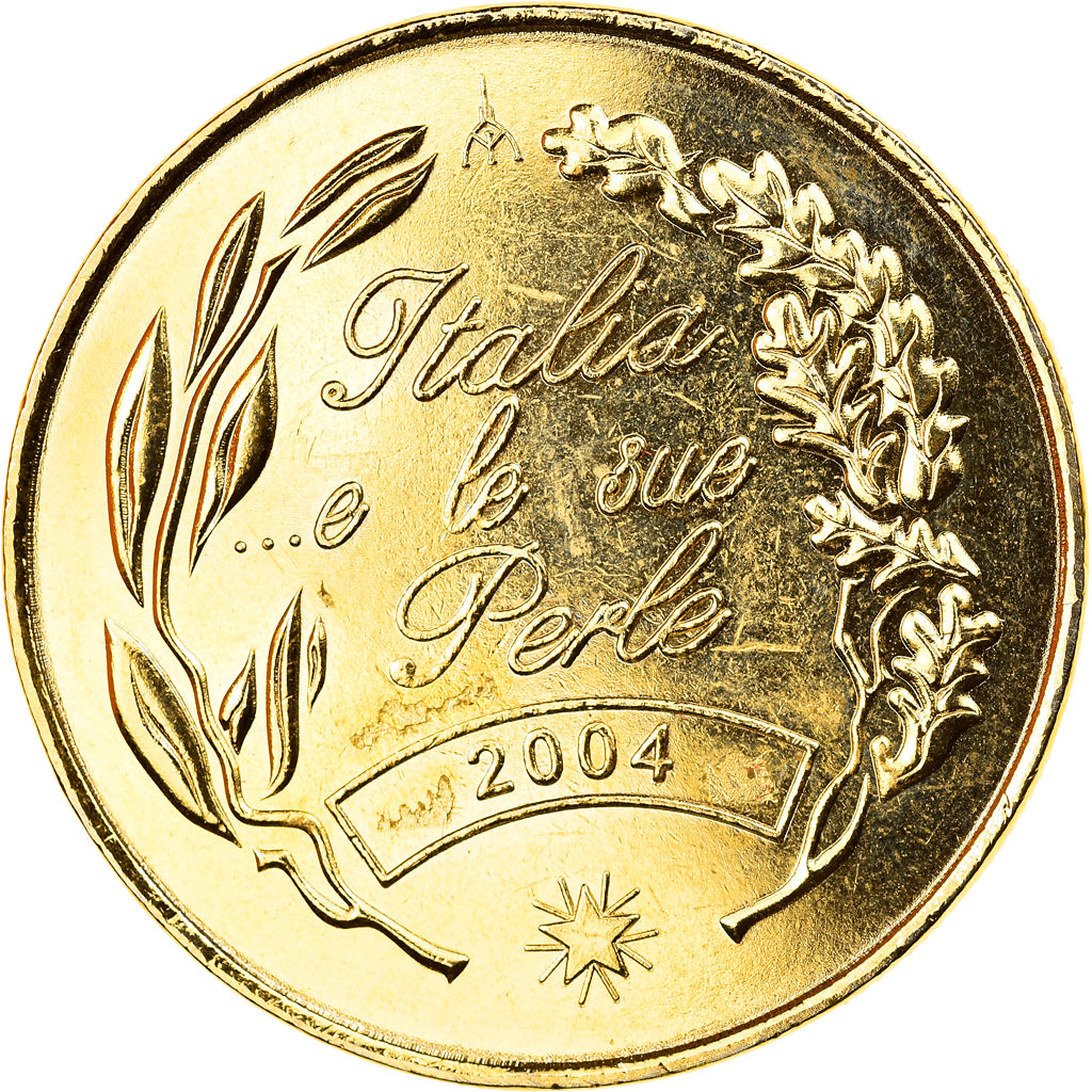 Italy, Token, 2004, Bologne - Les deux tours, AU(55-58), Cupro-nickel Aluminium