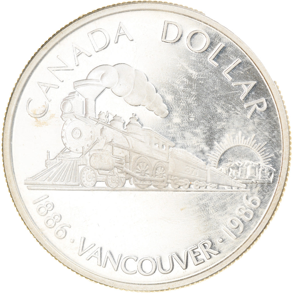 Coin, Canada, Elizabeth II, Dollar, 1986, Royal Canadian Mint, Ottawa, Proof