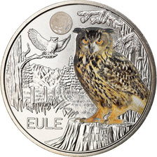 Austria, 3 Euro, Le hibou, 2018, Vienna, FDC, Rame-nichel