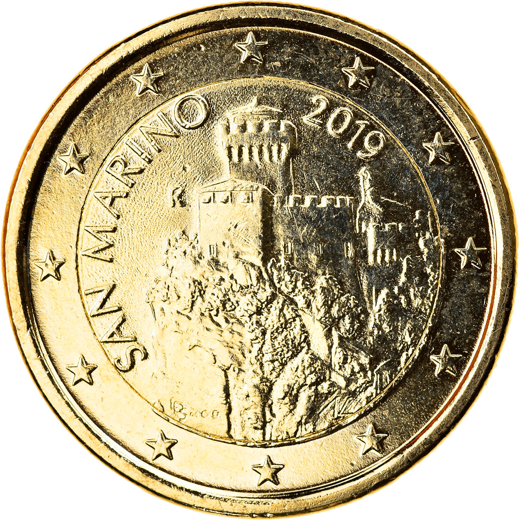 San Marino, Euro, 2019, Rome, golden, SPL, Bi-metallico