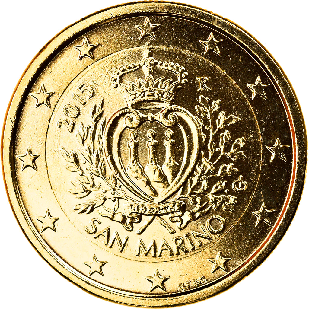 San Marino, Euro, 2015, Rome, golden, SPL, Bi-metallico