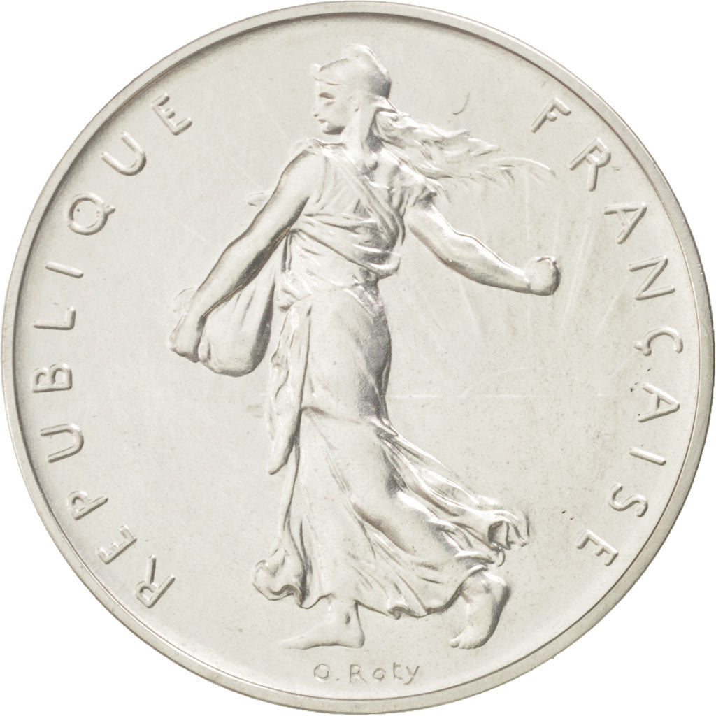 Vème République, 1 Franc Semeuse 1974, Piéfort Argent, KM P501