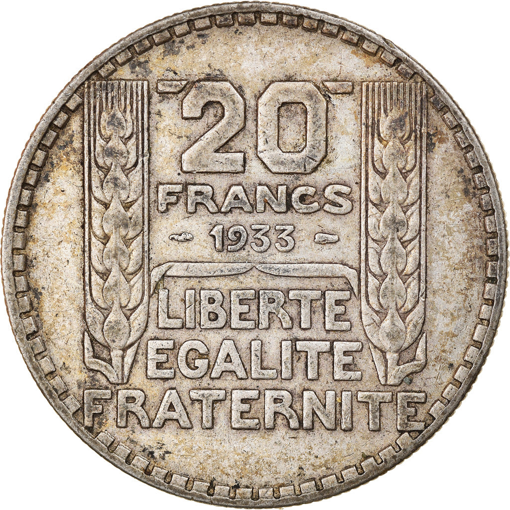 Monnaie, France, Turin, 20 Francs, 1933, Paris, TB, Argent, Gadoury:852, KM:879