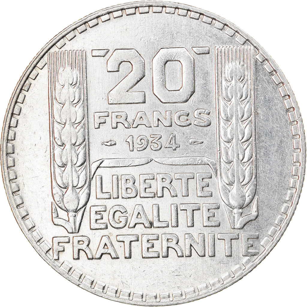 Monnaie, France, Turin, 20 Francs, 1934, Paris, SUP, Argent, Gadoury:852, KM:879