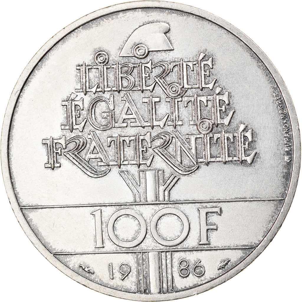 Monnaie, France, Statue de la Liberté, 100 Francs, 1986, TB+, Argent