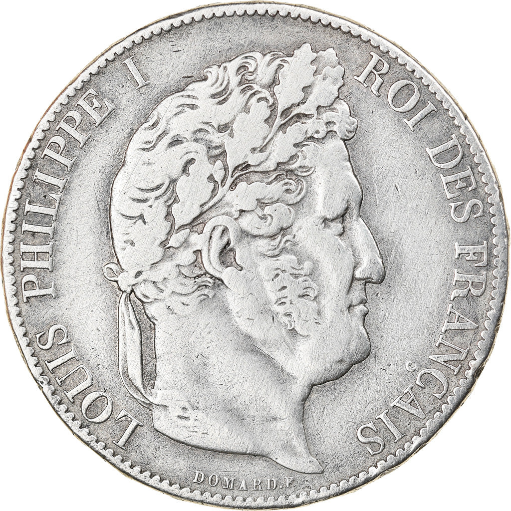 Moneta, Francia, Louis-Philippe, 5 Francs, 1847, Paris, MB, Argento, KM:749.1