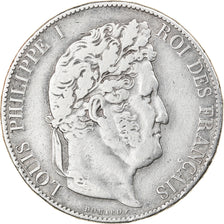 Moneta, Francia, Louis-Philippe, 5 Francs, 1847, Paris, MB, Argento, KM:749.1
