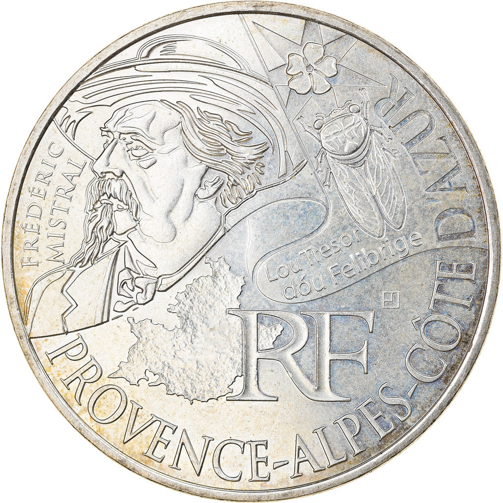 Frankrijk, 10 Euro, Provence-Alpes-Cote d'Azur, 2012, Paris, PR, Zilver, KM:1884