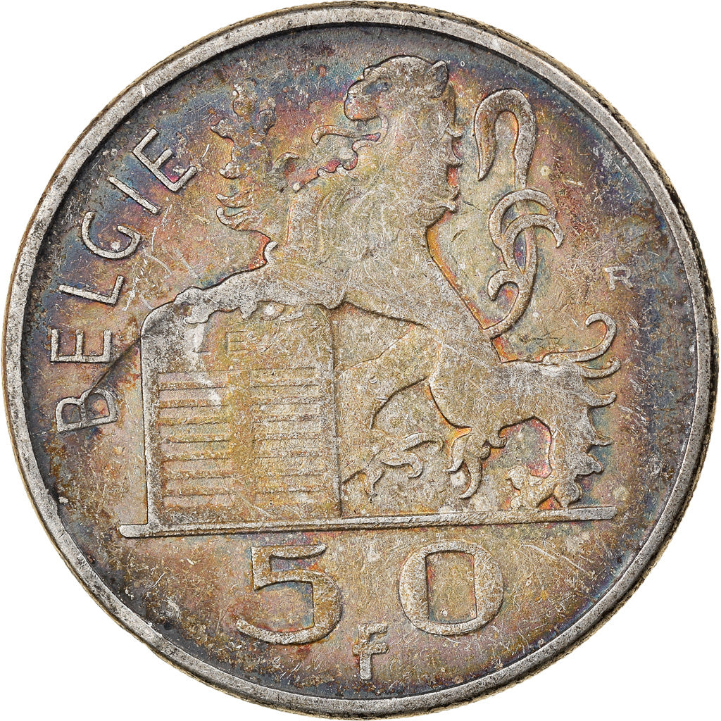 Moneta, Belgio, 50 Francs, 50 Frank, 1950, BB, Argento, KM:137