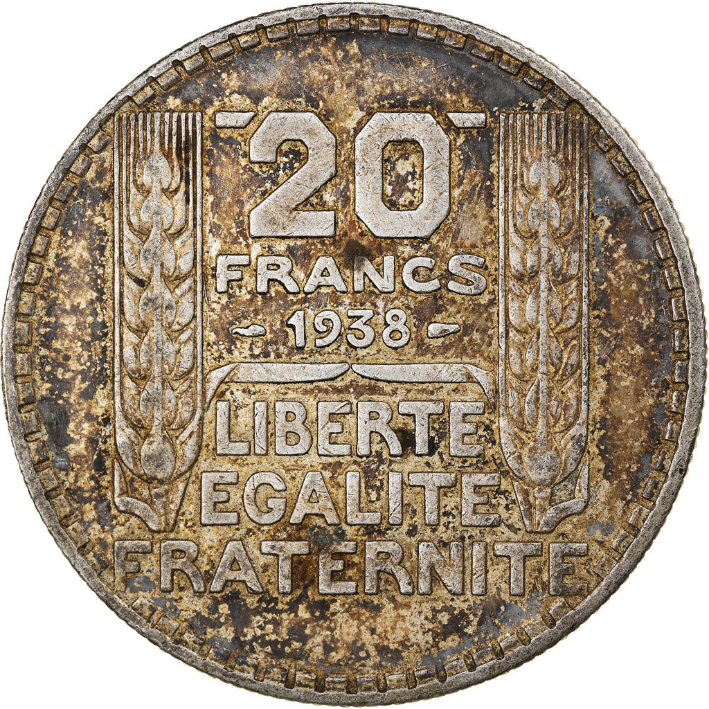 Monnaie, France, Turin, 20 Francs, 1938, Paris, TB+, Argent, Gadoury:852, KM:879