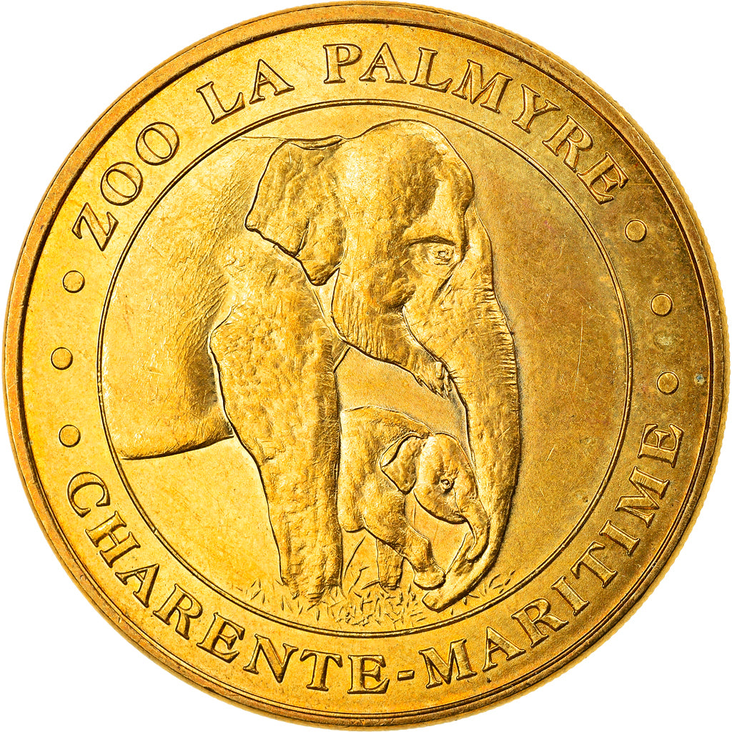 Francia, Token, Jetón turístico, 17/ Zoo de la Palmyre - Eléphants, 2014