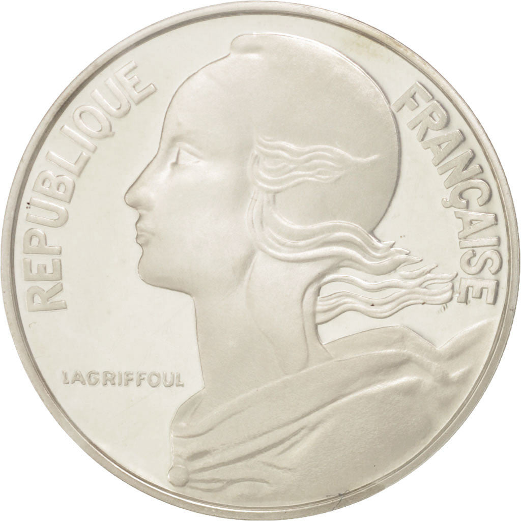 Vème République, 20 Centimes Marianne 1975, Piéfort Argent, KM P522