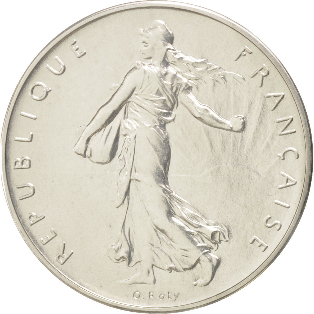 FRANCE, Franc, 1975, KM #P528, MS(65-70), Silver, Gadoury #104.P2, 13.70