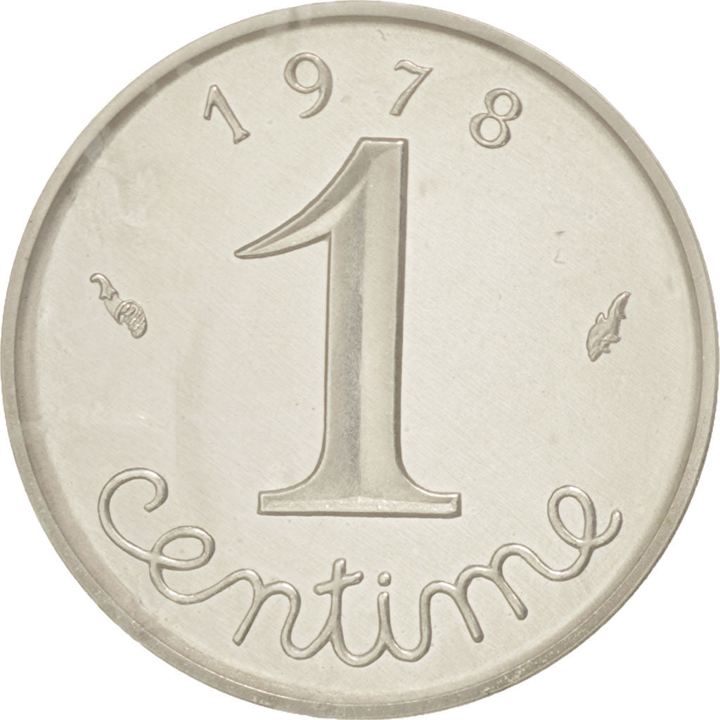 FRANCE, Centime, 1978, KM #P594, MS(65-70), Silver, Gadoury #4.P2, 4.40