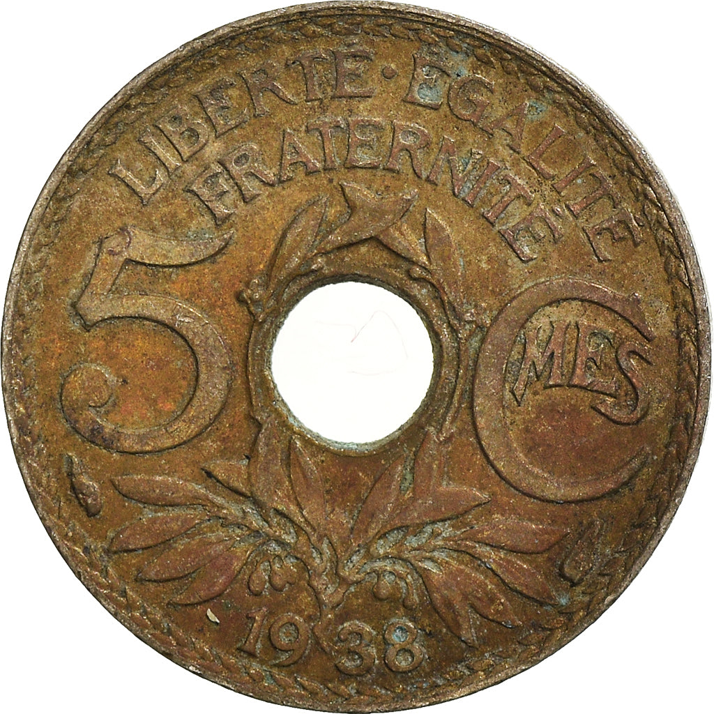 Moneta, Francia, 5 Centimes, 1938