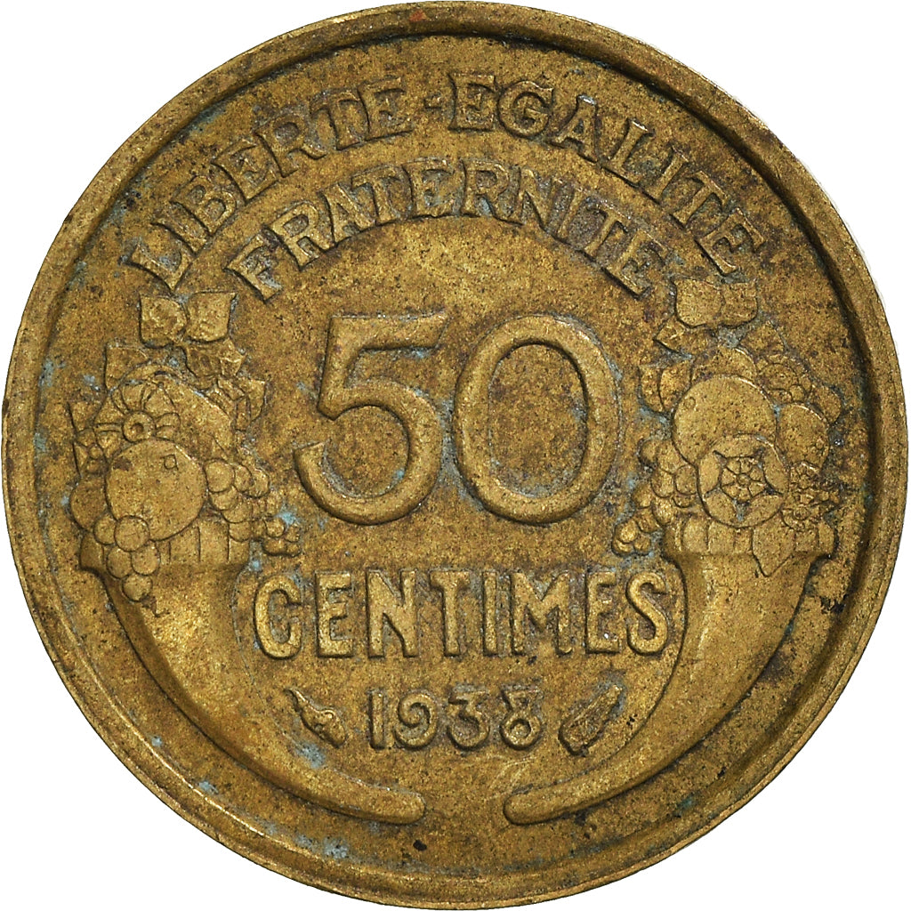 Moneta, Francia, 50 Centimes, 1938