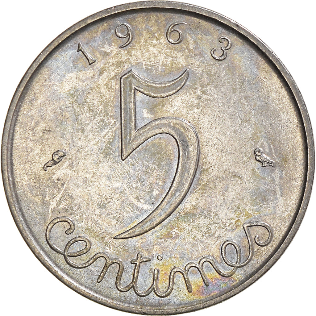 Moneta, Francia, 5 Centimes, 1963