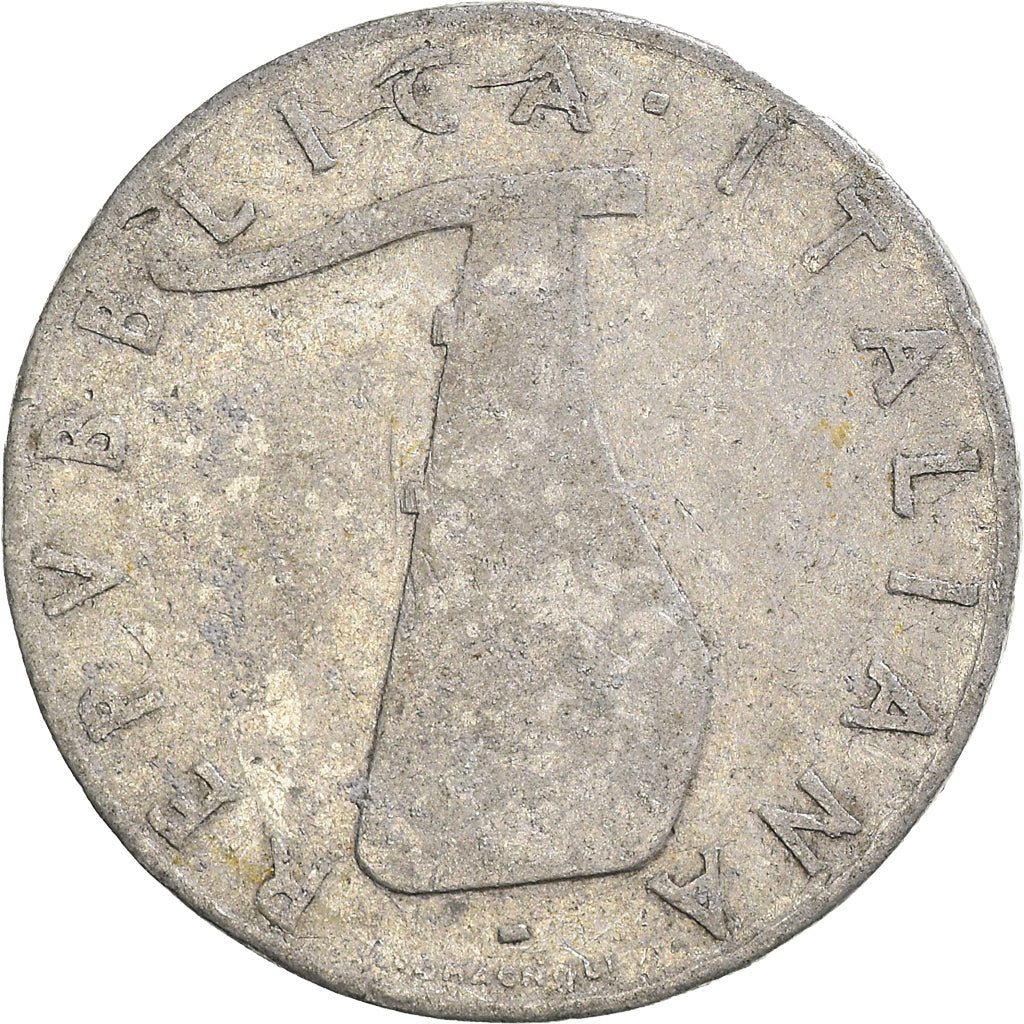 Munten, Italië, 5 Lire, 1954