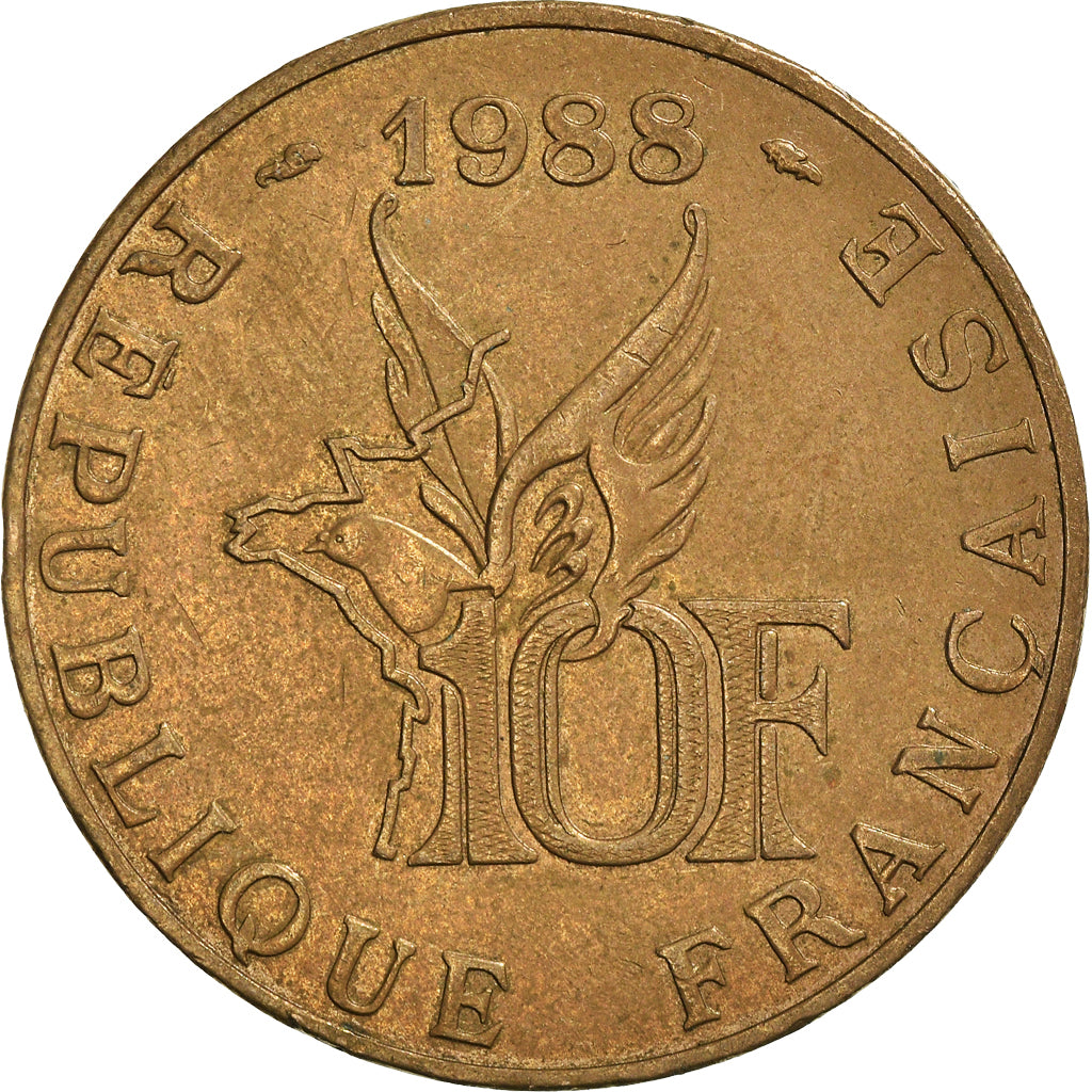 Moneta, Francja, 10 Francs, 1988