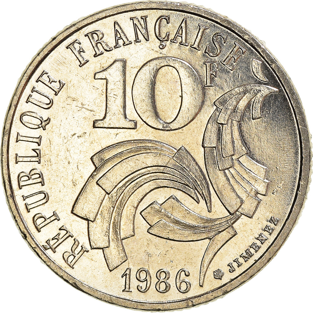 Moneta, Francja, 10 Francs, 1986