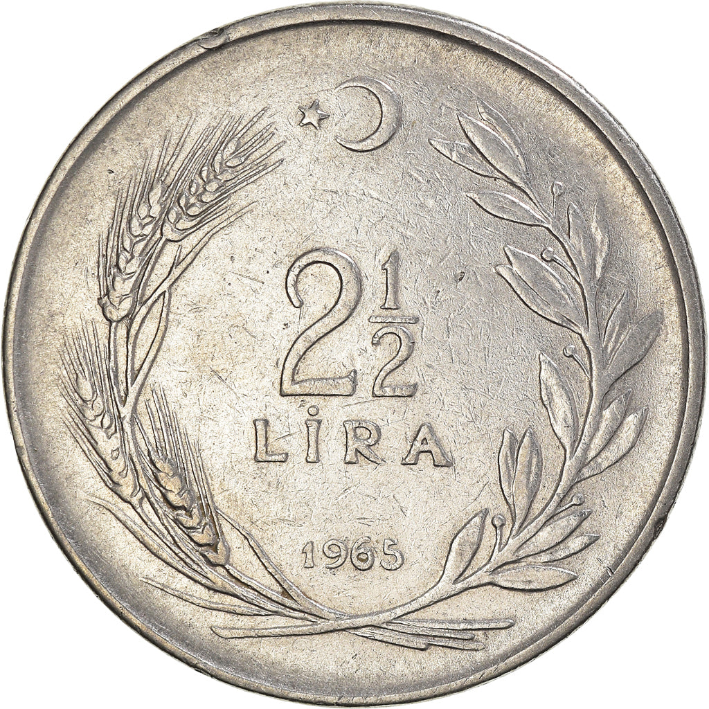 Coin, Turkey, 2-1/2 Lira, 1965