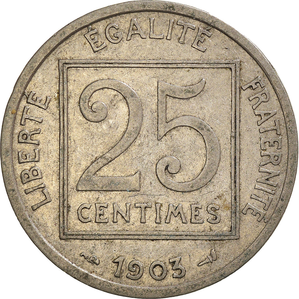 Moeda, França, 25 Centimes, 1903