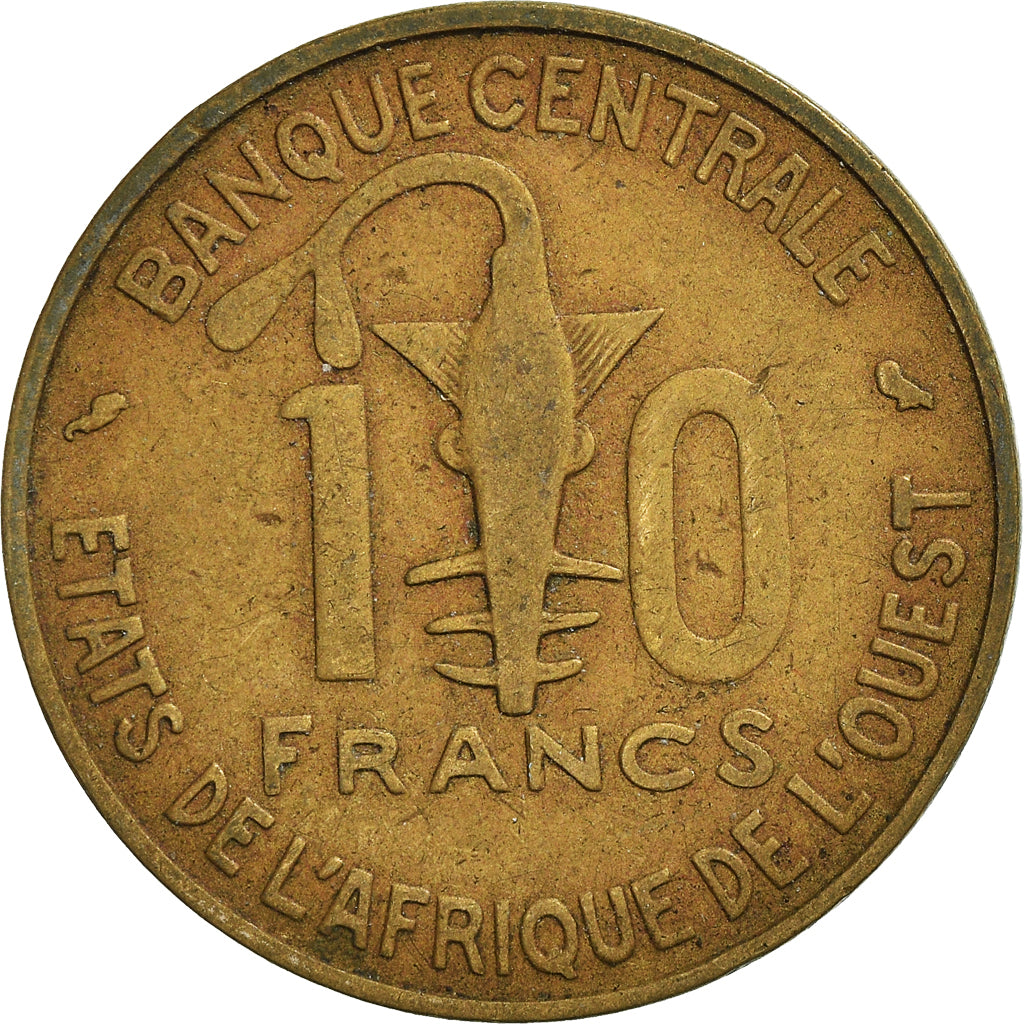 Moneta, Kraje Afryki Zachodniej, 10 Francs, 1966