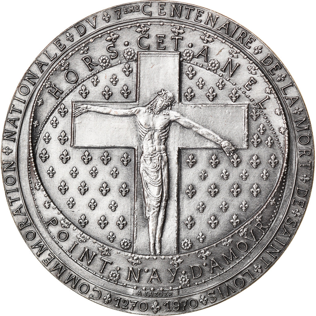 France, Medal, 7ème Centenaire de la Mort de Saint-Louis, History, 1970, De