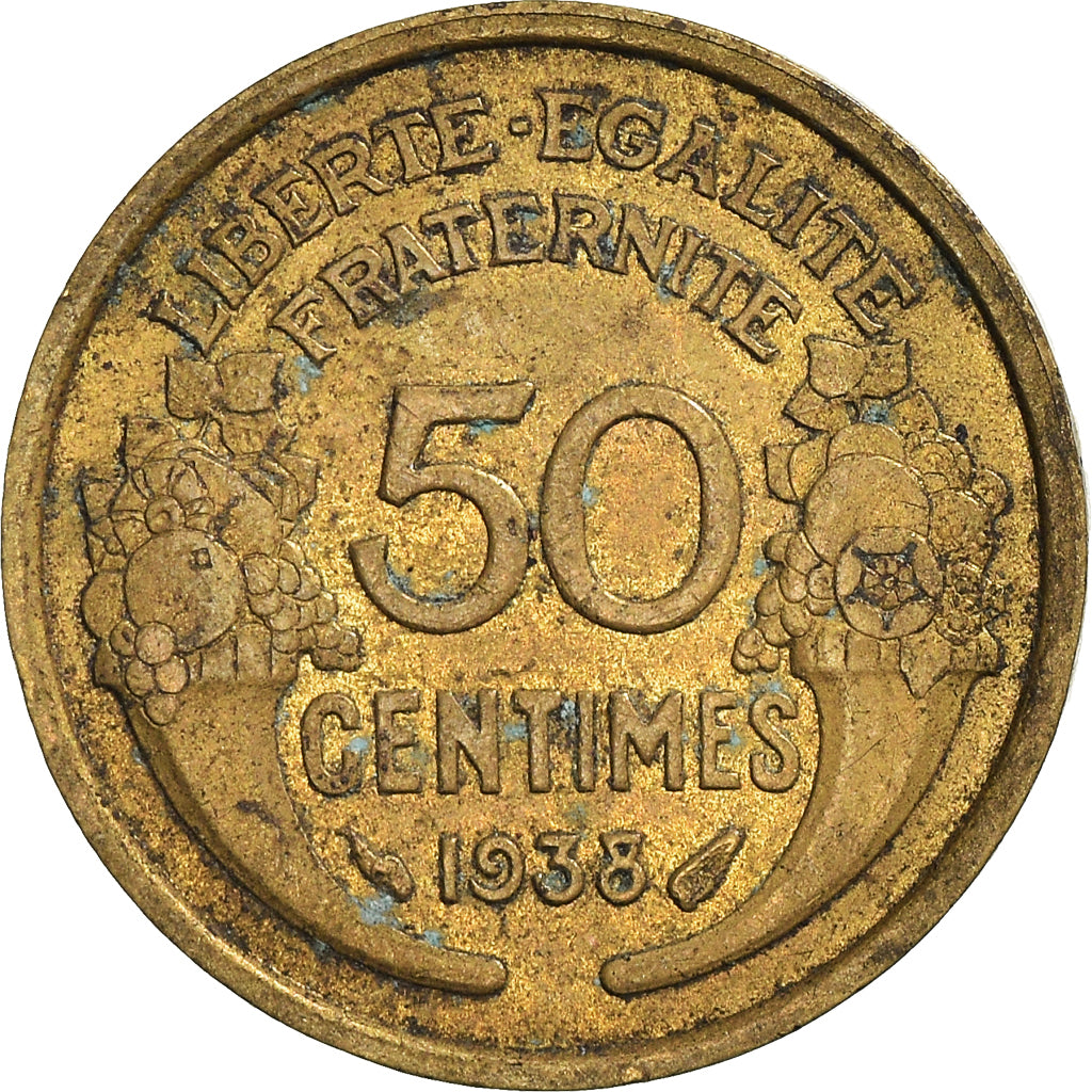 Munten, Frankrijk, 50 Centimes, 1938