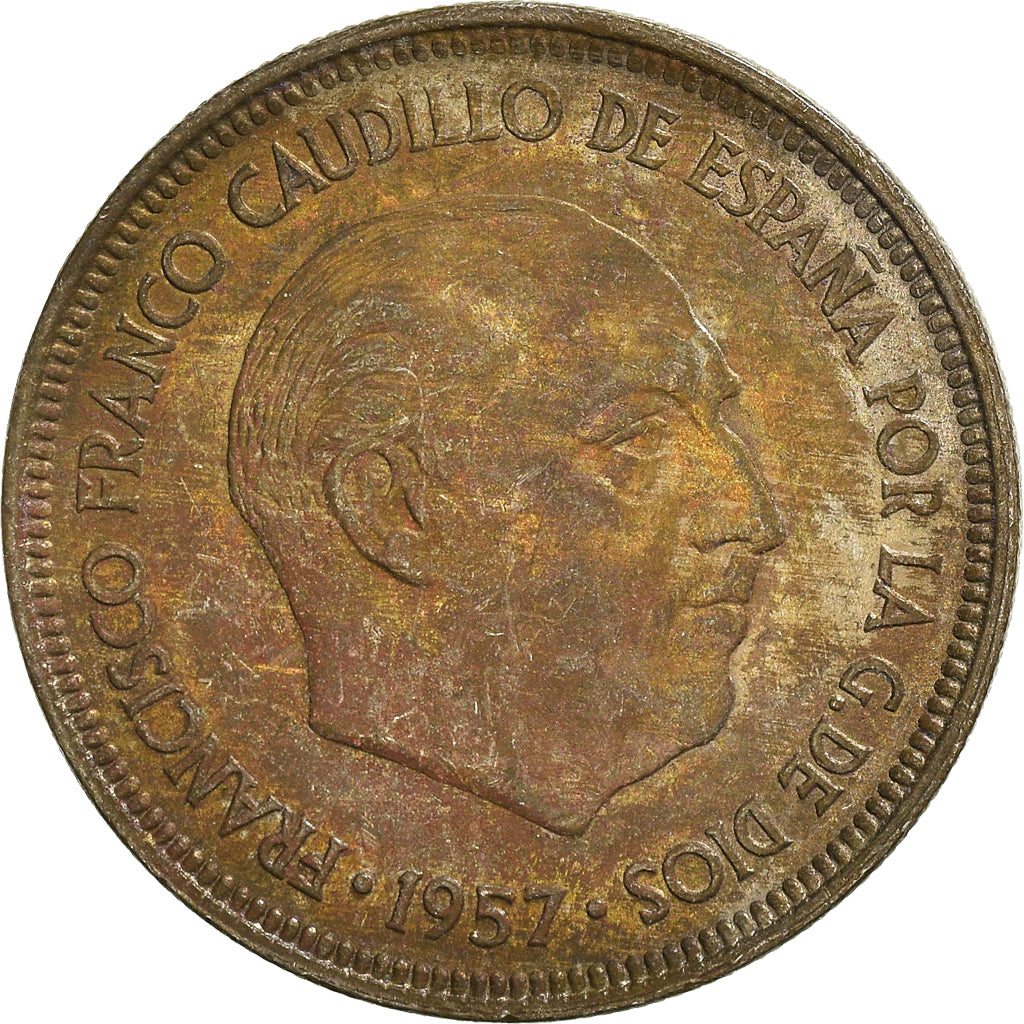 Münze, Spanien, 5 Pesetas, 1957 (58)