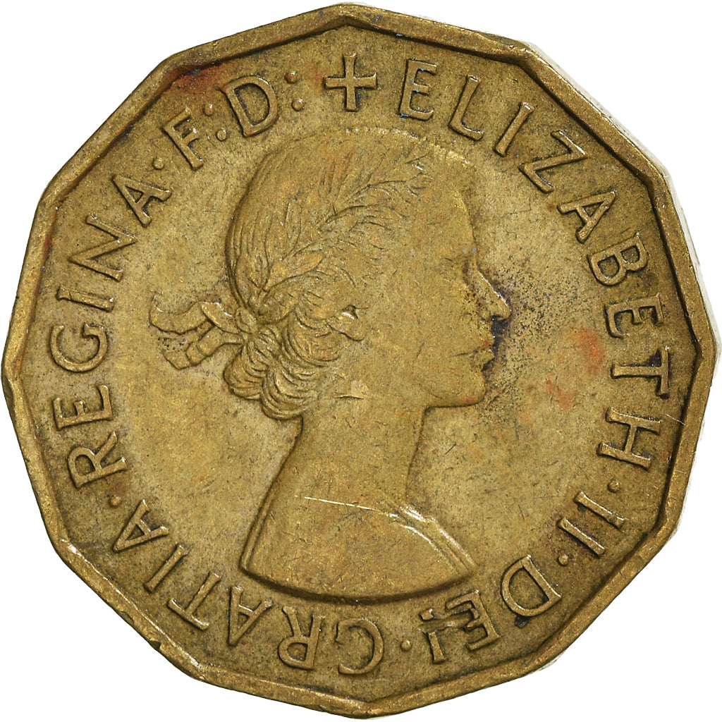 Coin, Great Britain, 3 Pence, 1954