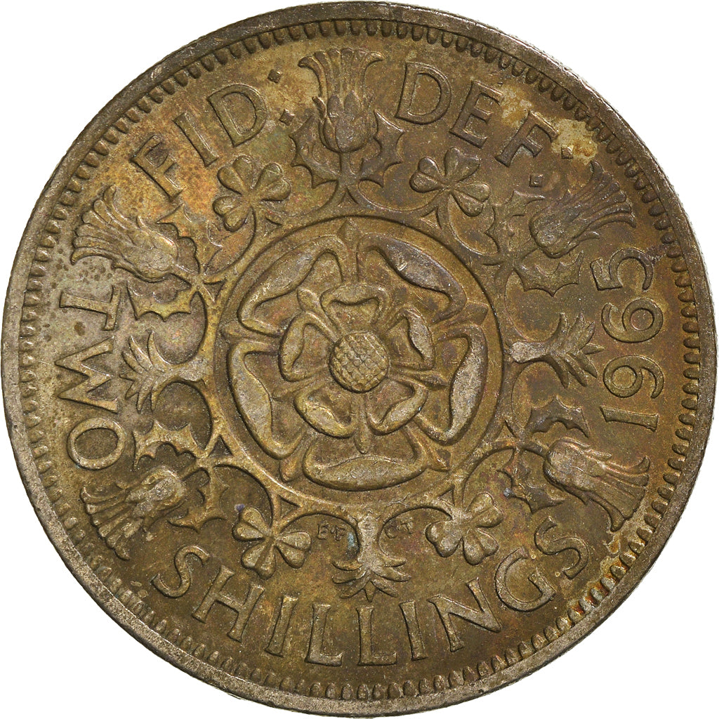 Coin, Great Britain, Florin, Two Shillings, 1965