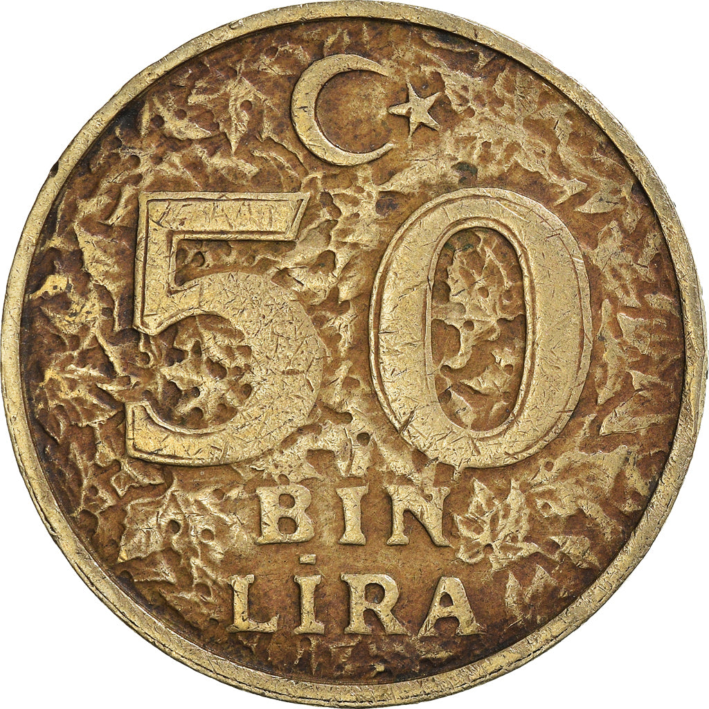 Monnaie, Turquie, 50000 Lira, 50 Bin Lira, 1997