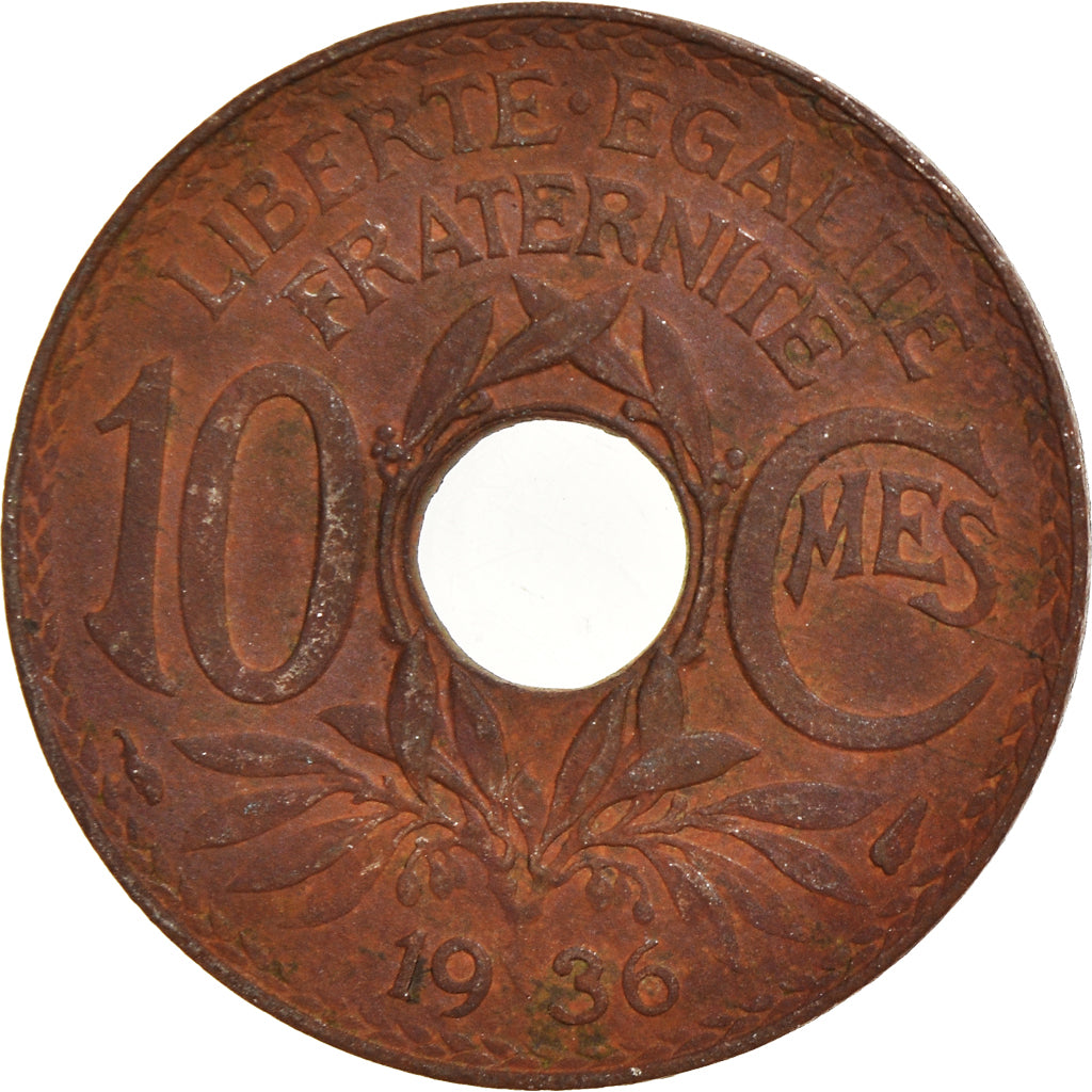 Coin, France, 10 Centimes, 1936
