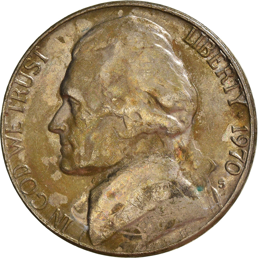 Moeda, Estados Unidos da América, 5 Cents, 1970