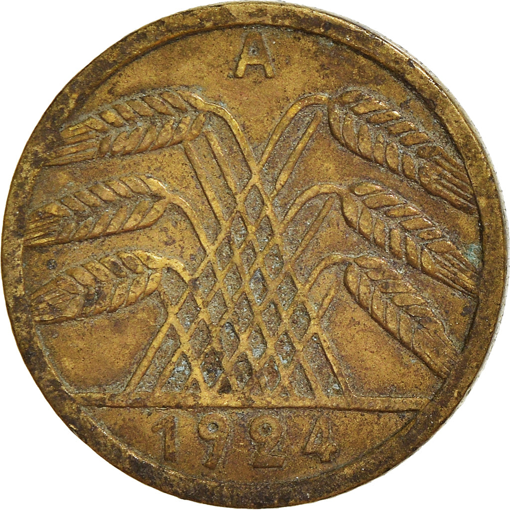 Moneta, GERMANIA, REPUBBLICA DI WEIMAR, 5 Rentenpfennig, 1924