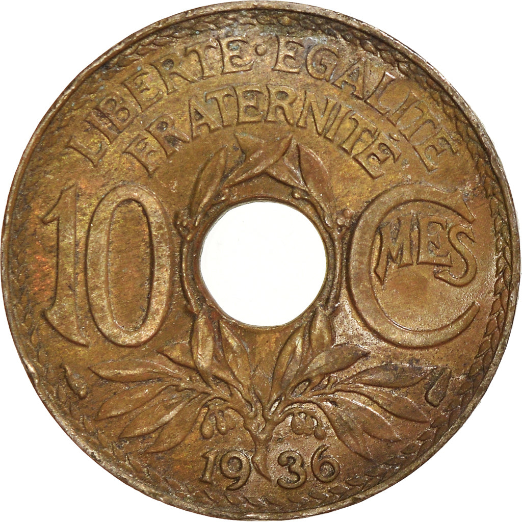 Munten, Frankrijk, 10 Centimes, 1936